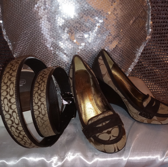 Coach Bundle All. Nela Style A3437 Brown Wedge - Picture 8 of 8